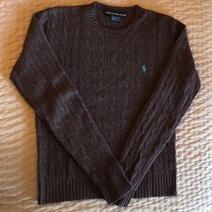 Ralph Lauren Sport heather brown wool sweater